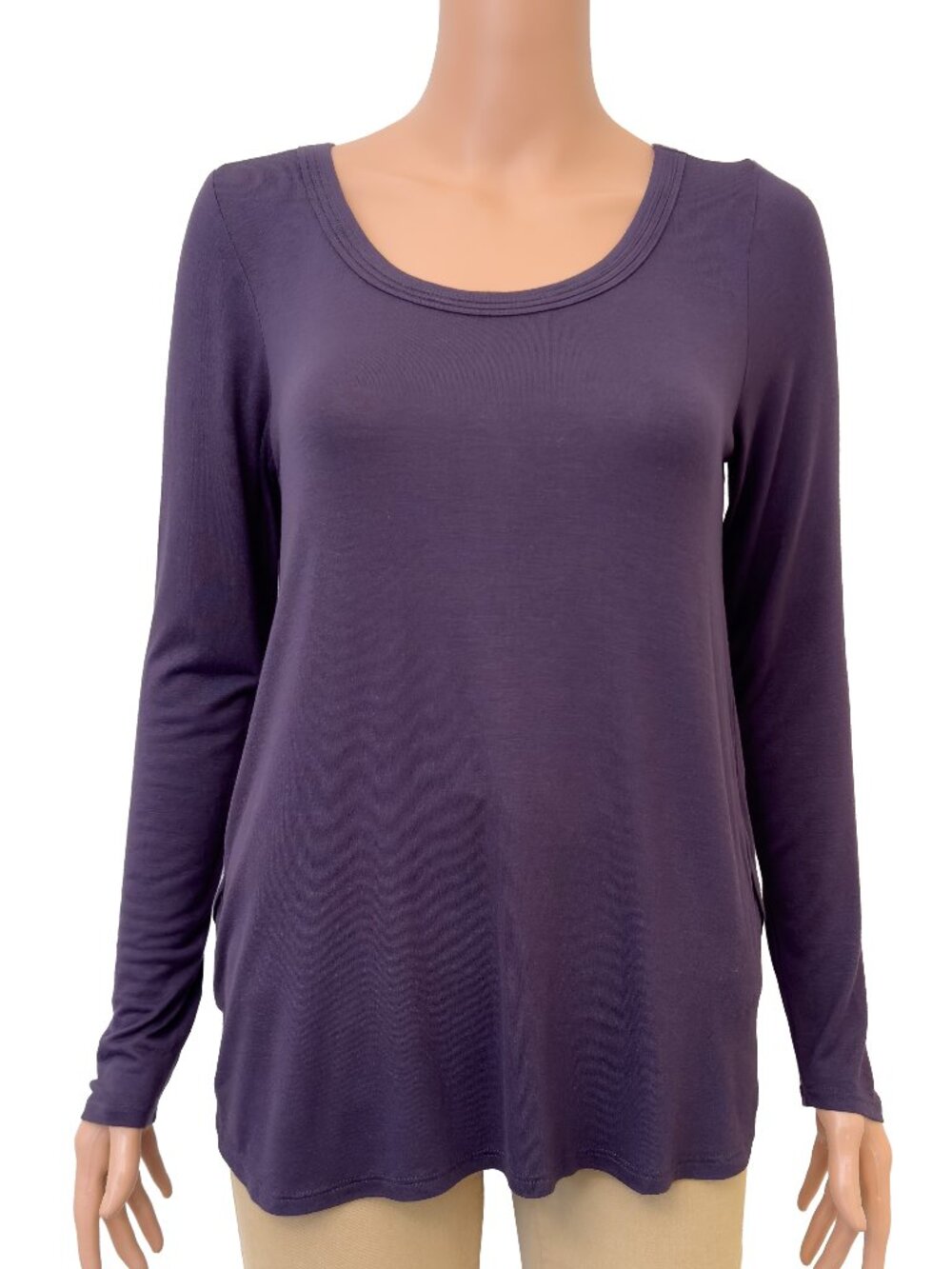 NWT H by Bordeaux Women’s Small Long Sleeve Licorice Purple Top